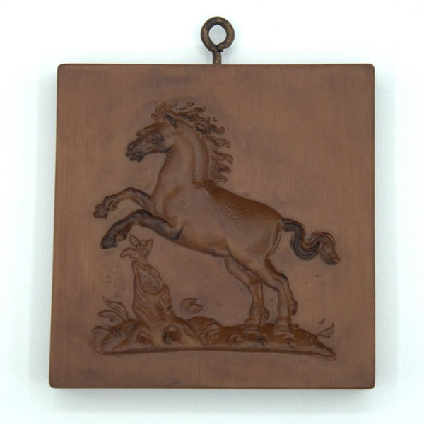 rearing horse springerle cookie mold house on the hill