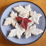 falling leaf springerle cookie mold